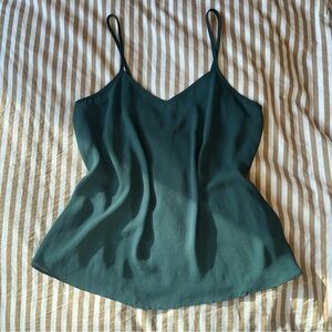 Topshop Dark Green Camisole